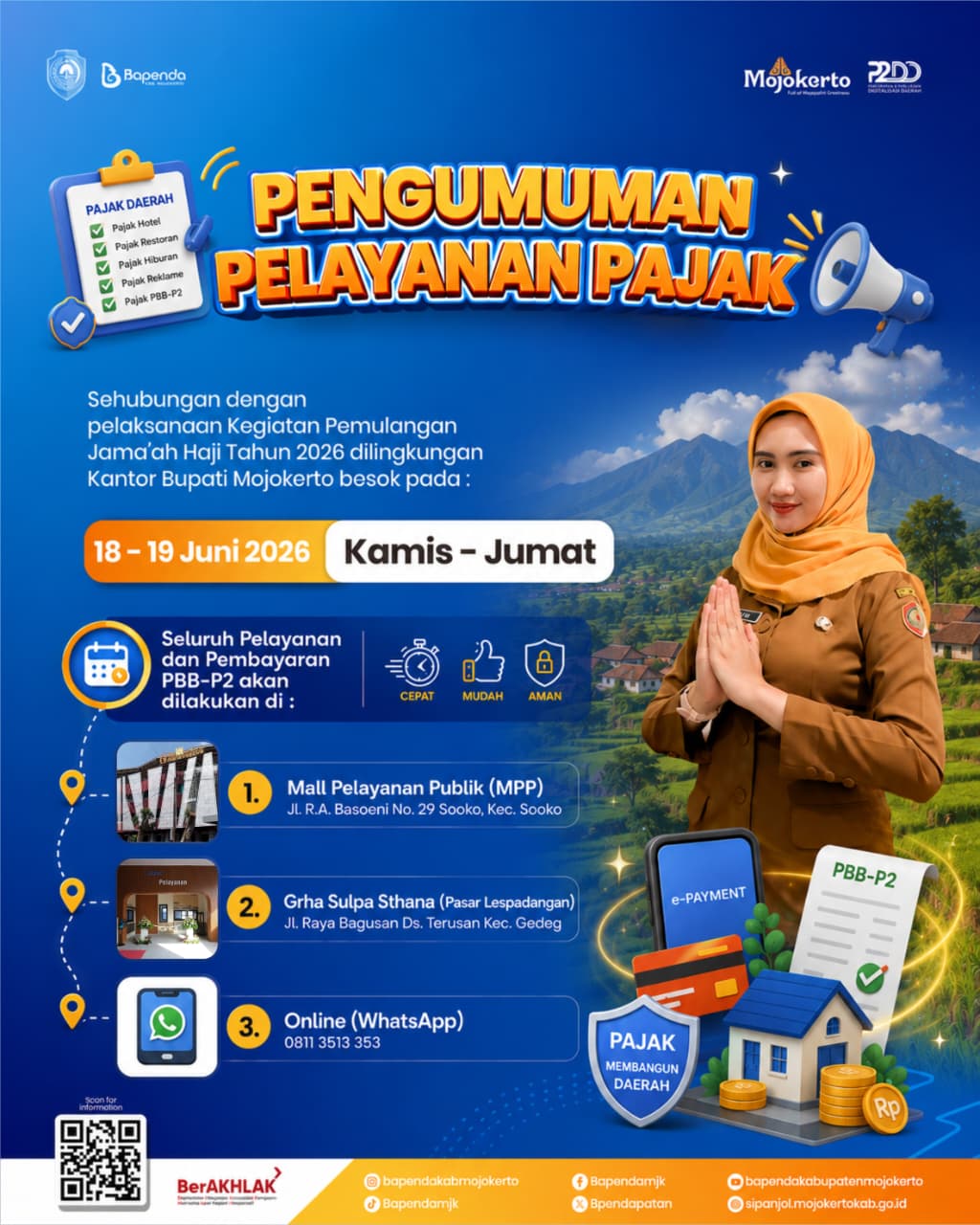 PENGUMUMAN PELAYANAN PAJAK DAERAH